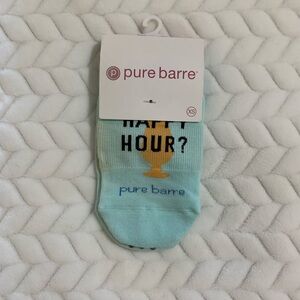 Pure Barre Light Blue “Happy Hour” Grip Socks